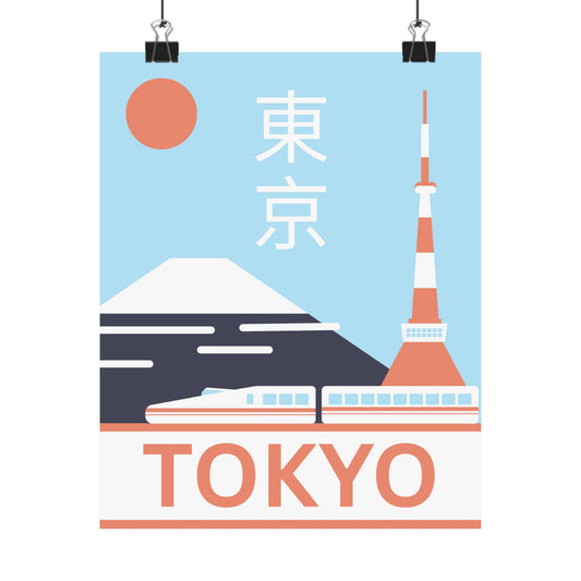 Hello Tokyo – Matte Vertical Poster