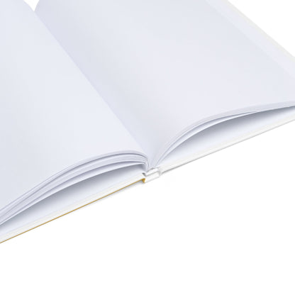 Akebono – White – Hardcover A5 Notebook Printify