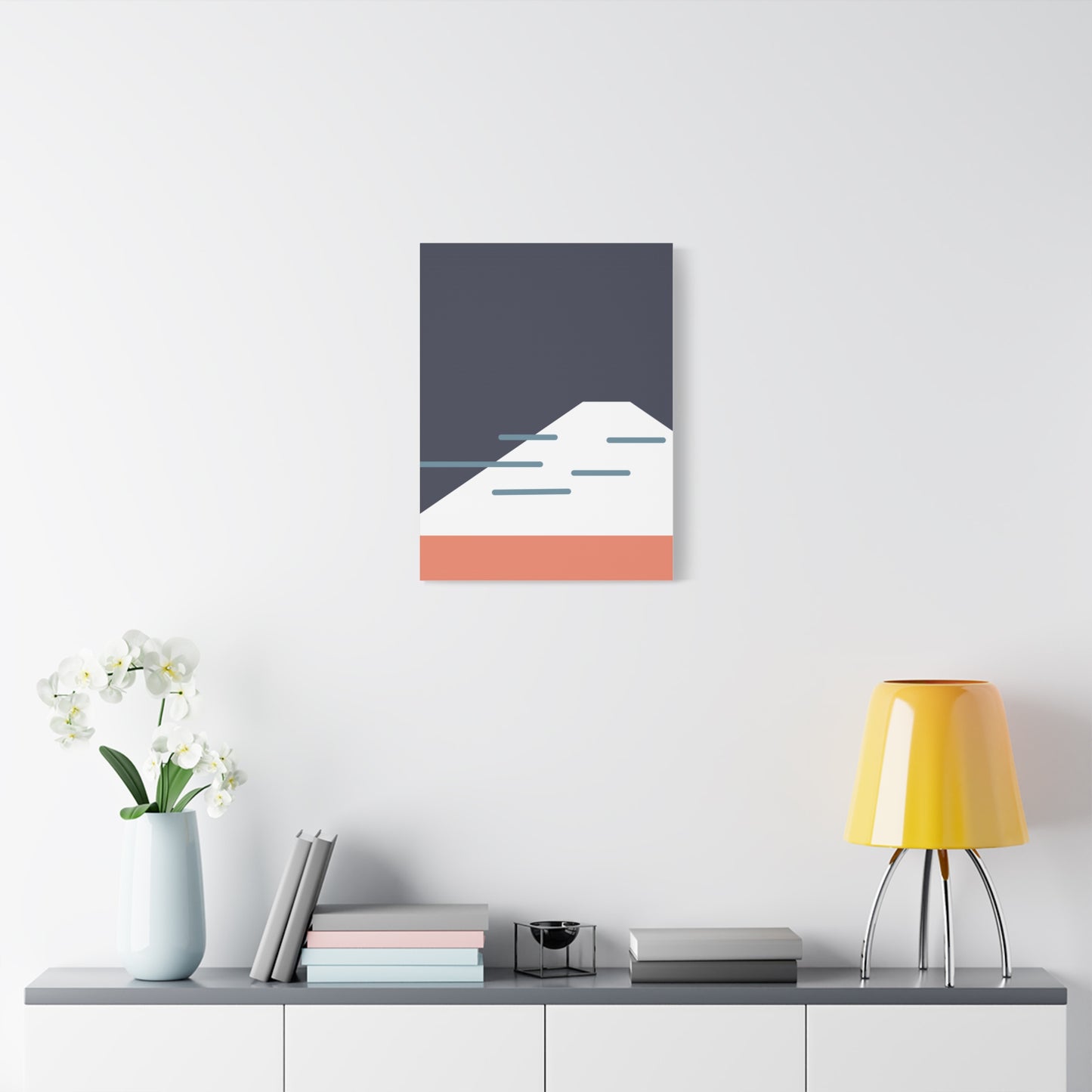 Fuji Coast - Blue - Canvas Print [Framed]