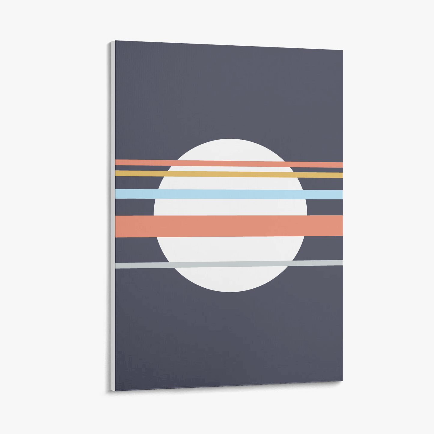 Asa no Sō – Blue Minimalist Morning Canvas Wall Art | Konseputo [Frameless]