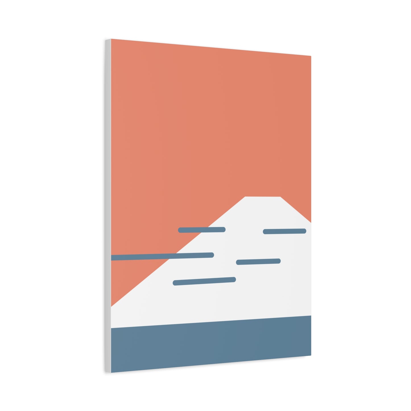 Fuji Coast - Red - Canvas Print [Framed]