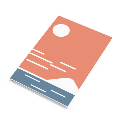 Notebook with a minimalist design on a white background