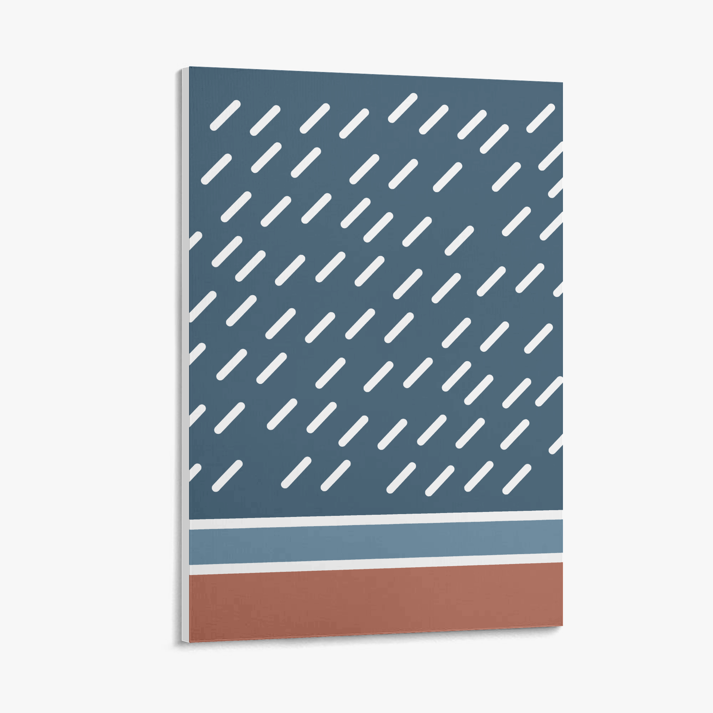 Ame no Uta – Minimalist Rainfall Canvas Wall Art | Konseputo [Frameless]