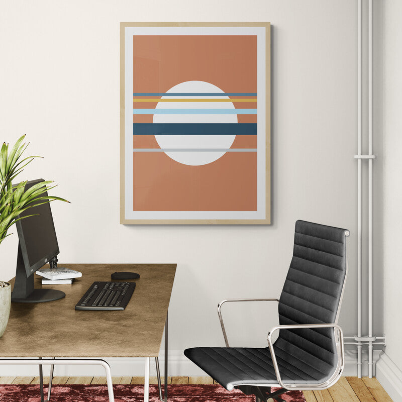 Asa no Sō – Red Minimalist Canvas Wall Art | Konseputo [Frameless]