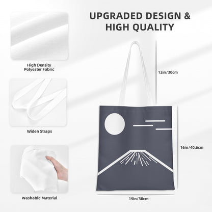 Fuji San Yoru Tote Bag – Minimalist Night Canvas | Konseputo Art