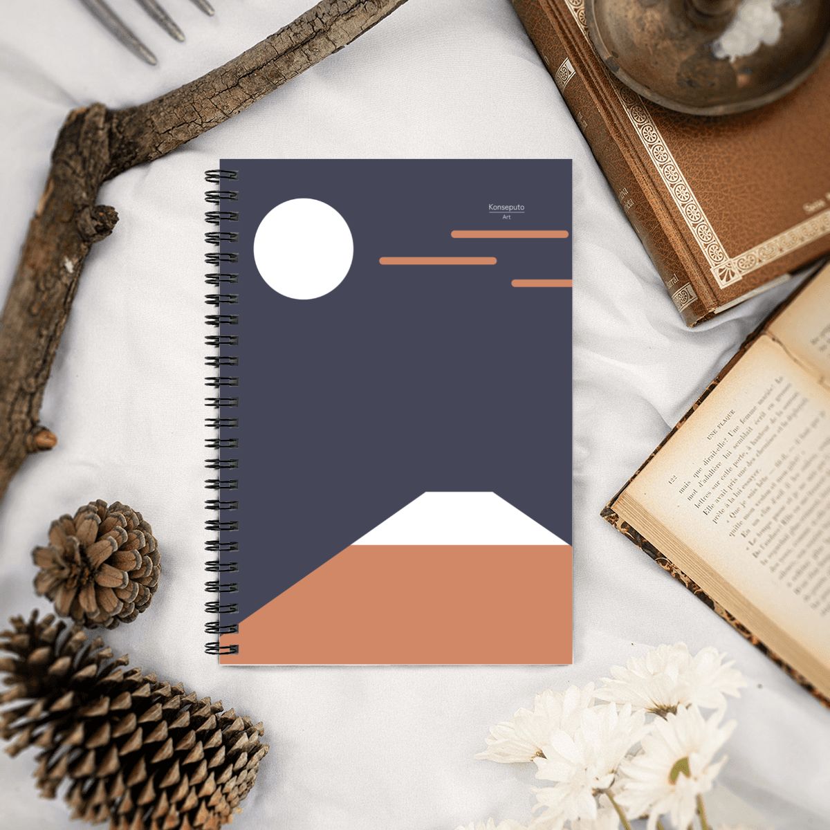 Tsuki no Fuji – Moonlit Mount Fuji Spiral Notebook