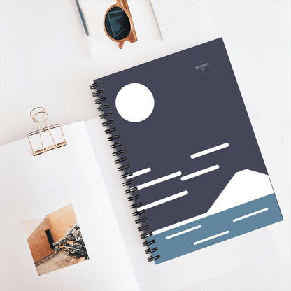 Fuji San Moonrise – Mount Fuji Spiral Notebook