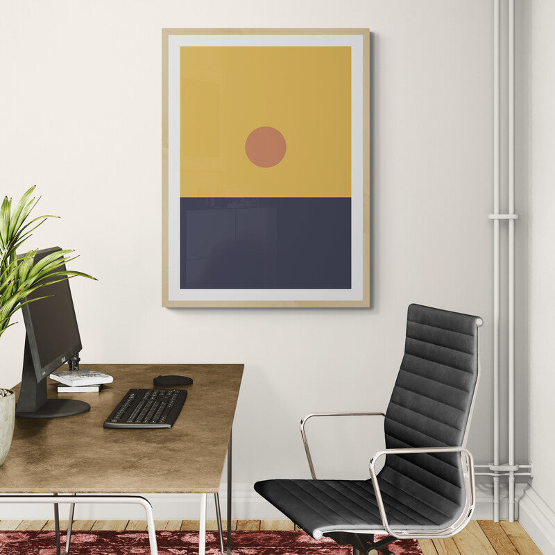Yuuyake – Japanese Sunset Minimalist Canvas Wall Art | Konseputo [Frameless]