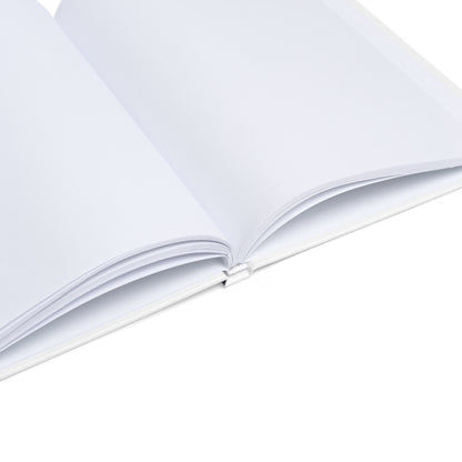 Open book with white pages on a white background