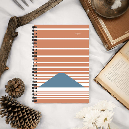 Fuji Clouds – Red Minimalist Mount Fuji Spiral Notebook