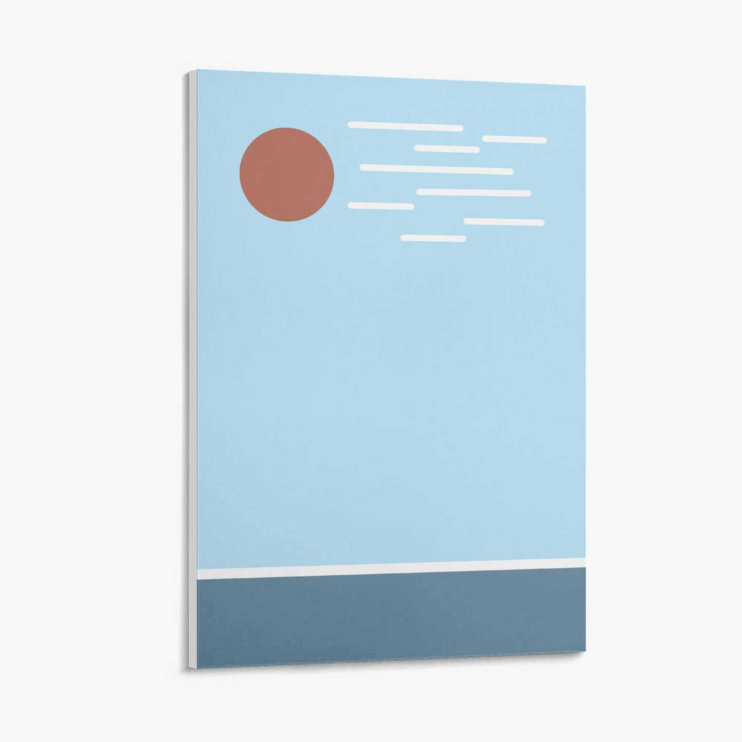 Ao Skies – Minimalist Blue Canvas Wall Art | Konseputo [Frameless]