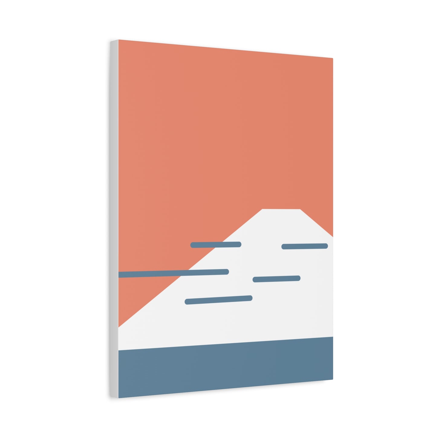 Fuji Coast - Red - Canvas Print [Framed]