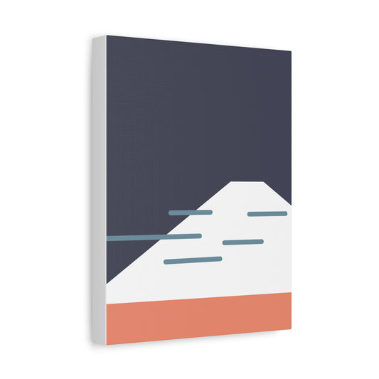 Fuji Coast - Blue - Canvas Print [Framed]