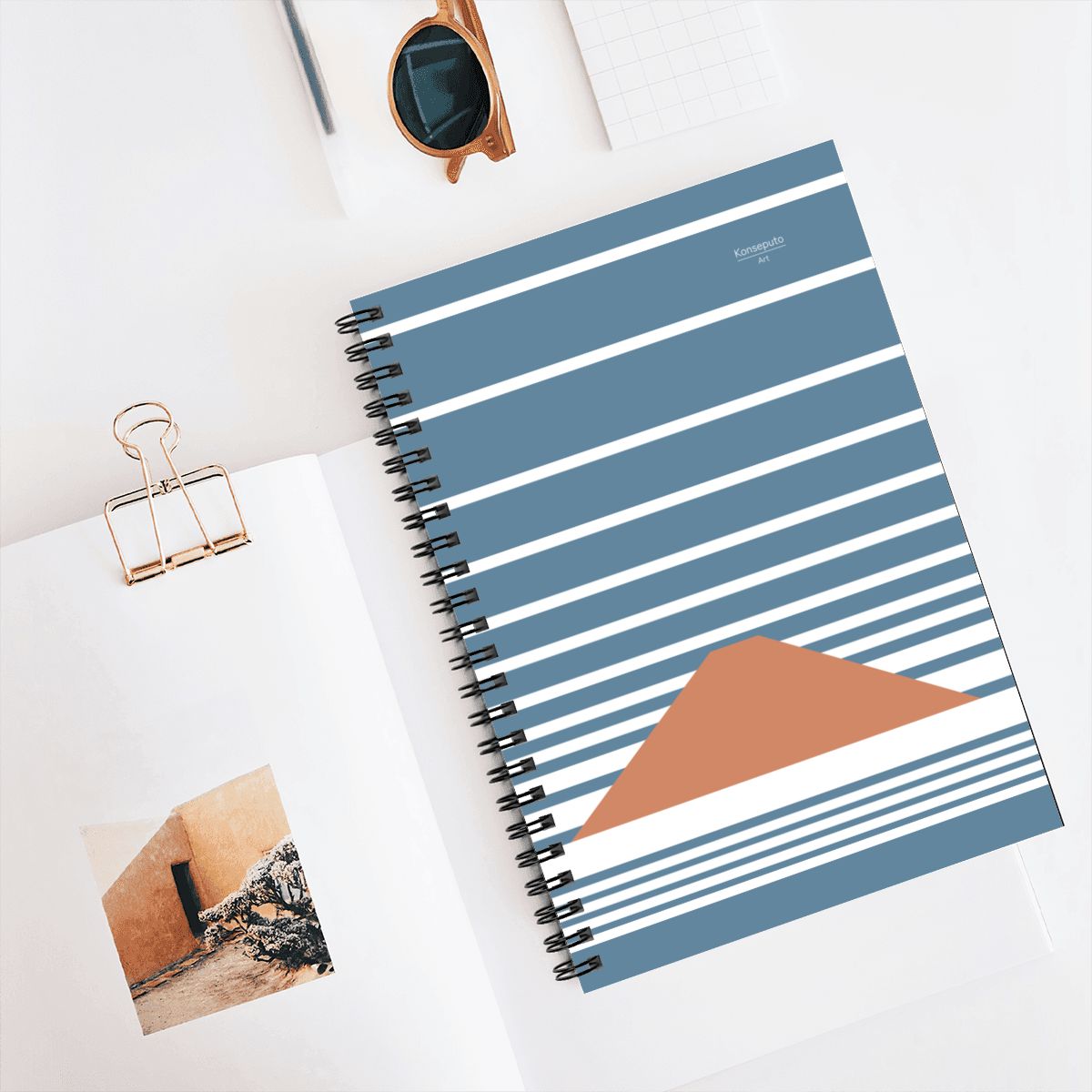 Fuji Clouds – Minimalist Mount Fuji Spiral Notebook