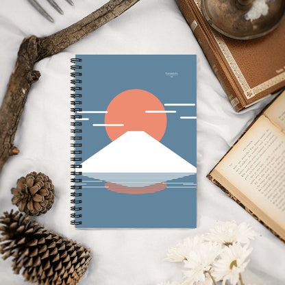 Fuji Reflections – Minimalist Mount Fuji Spiral Notebook
