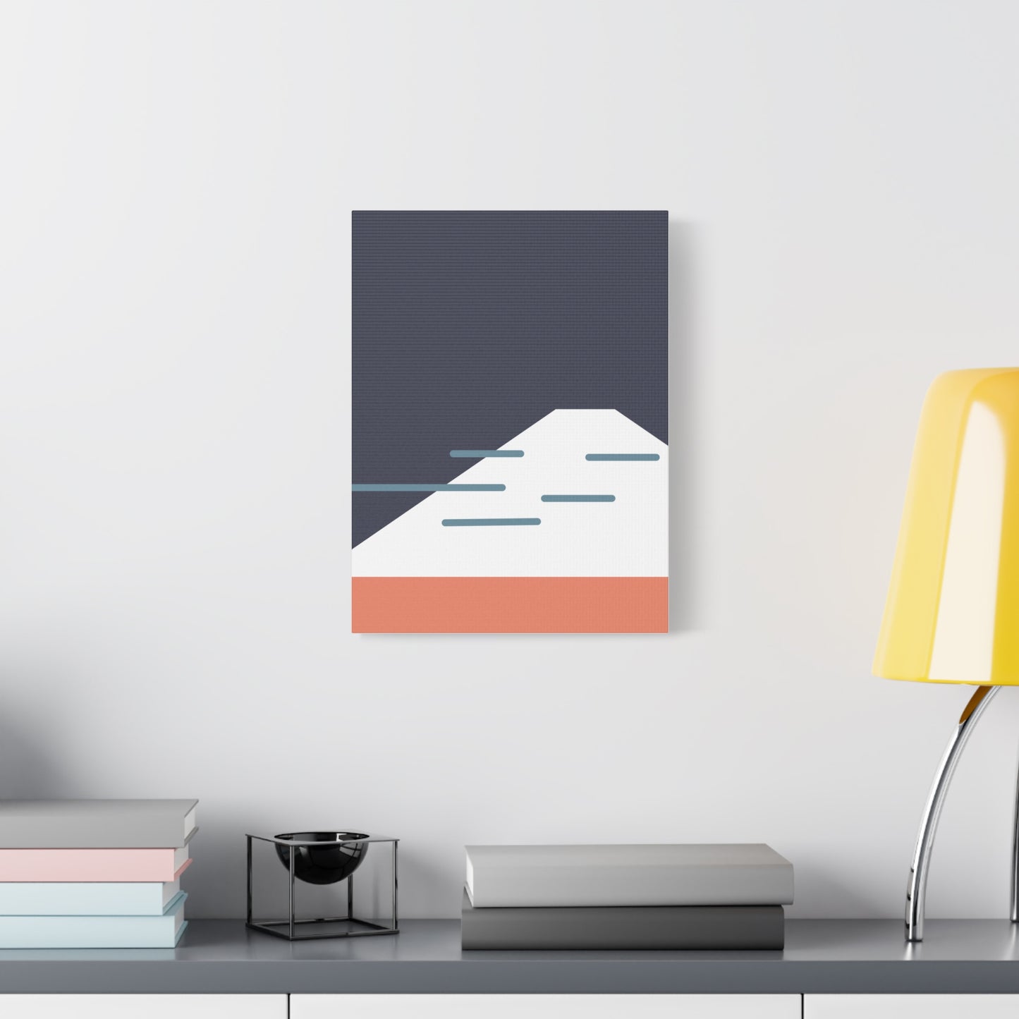 Fuji Coast - Blue - Canvas Print [Framed]