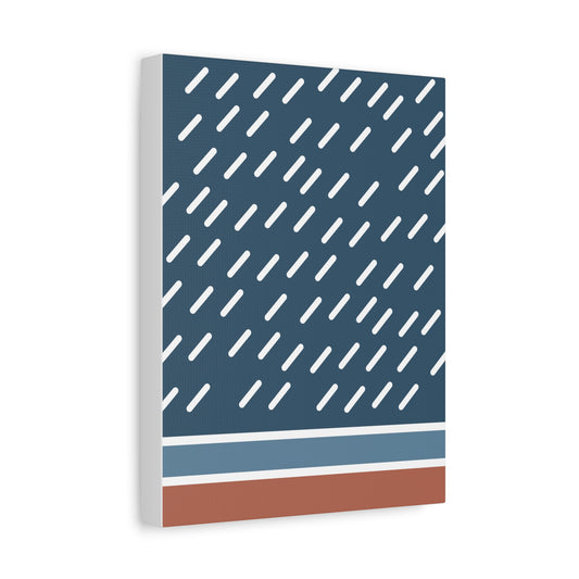 Notebook with a blue and white patterned cover on a white background
