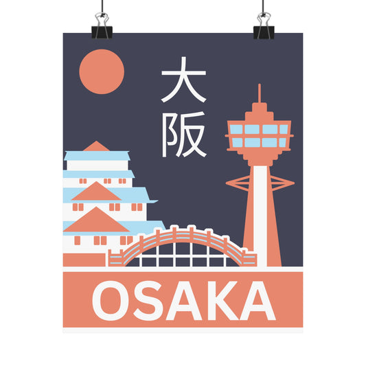 Osaka Nights – Matte Vertical Poster