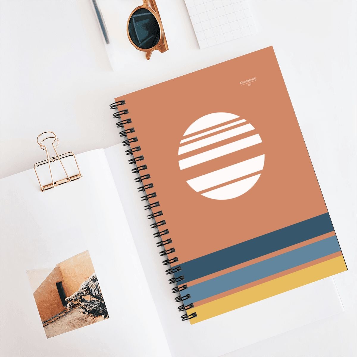 Akebono – Red Minimalist Spiral Notebook
