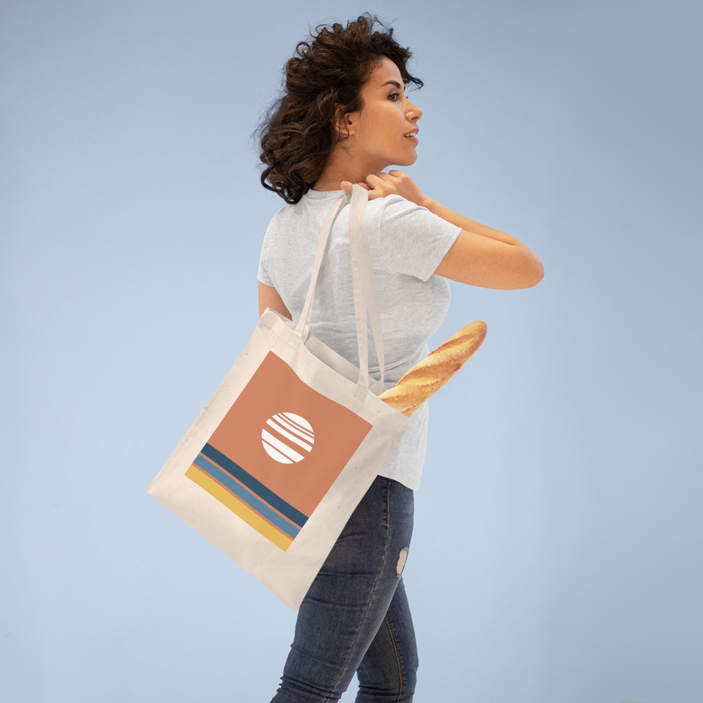 Akebono Red Tote Bag – Minimalist Japanese Canvas Bag
