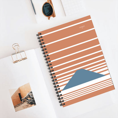 Fuji Clouds – Red Minimalist Mount Fuji Spiral Notebook