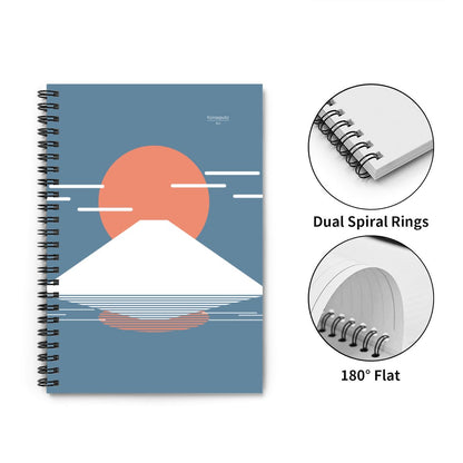 Fuji Reflections – Minimalist Mount Fuji Spiral Notebook