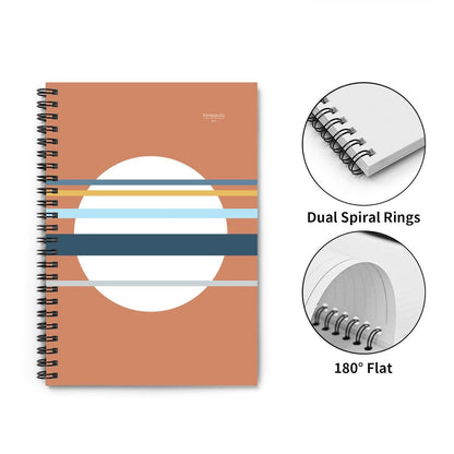 Asa no Sō – Minimalist Red Spiral Notebook