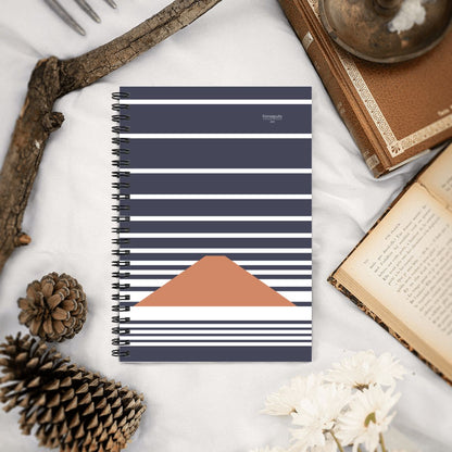 Fuji Clouds – Blue Minimalist Mount Fuji Spiral Notebook