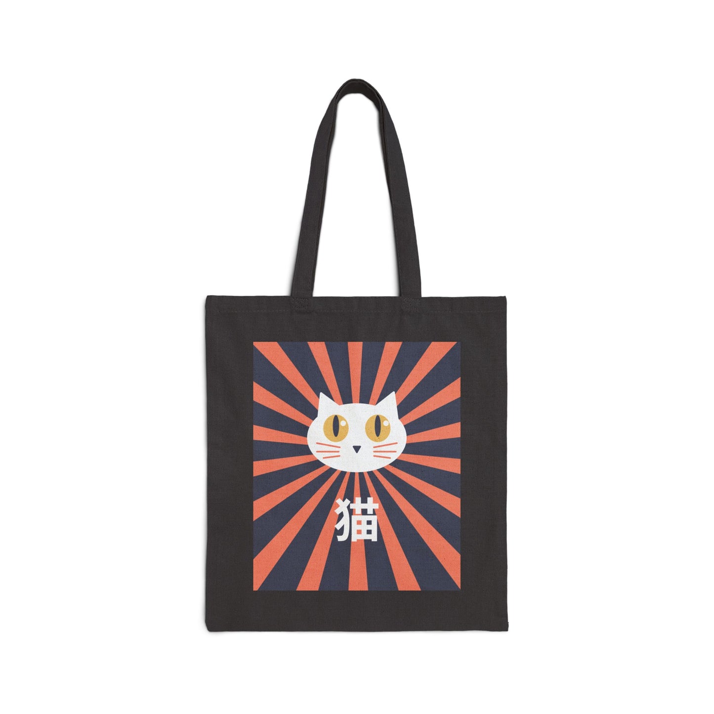 Hinata Shiro-chan Neko Canvas Tote Bag – Bright White Cat Japanese Tote