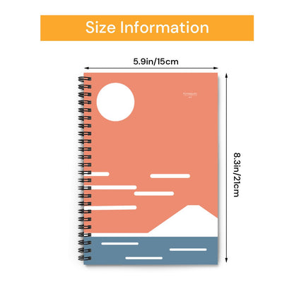 Fuji San Rise Spiral Notebook – Minimalist Japanese Design