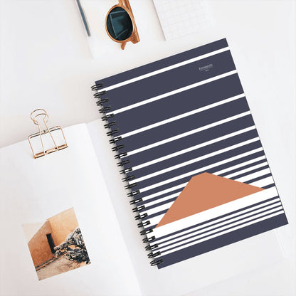 Fuji Clouds – Blue Minimalist Mount Fuji Spiral Notebook