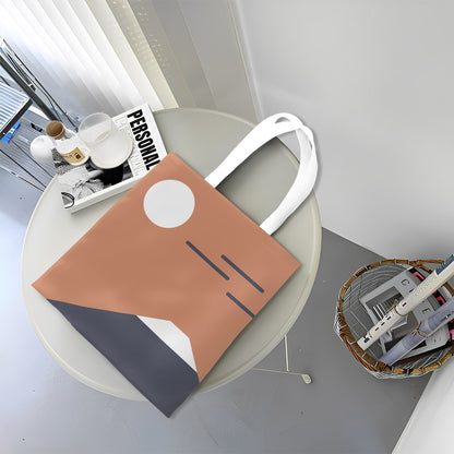 Asa no Fuji Tote Bag – Minimalist Morning & Mountain Canvas | Konseputo Art
