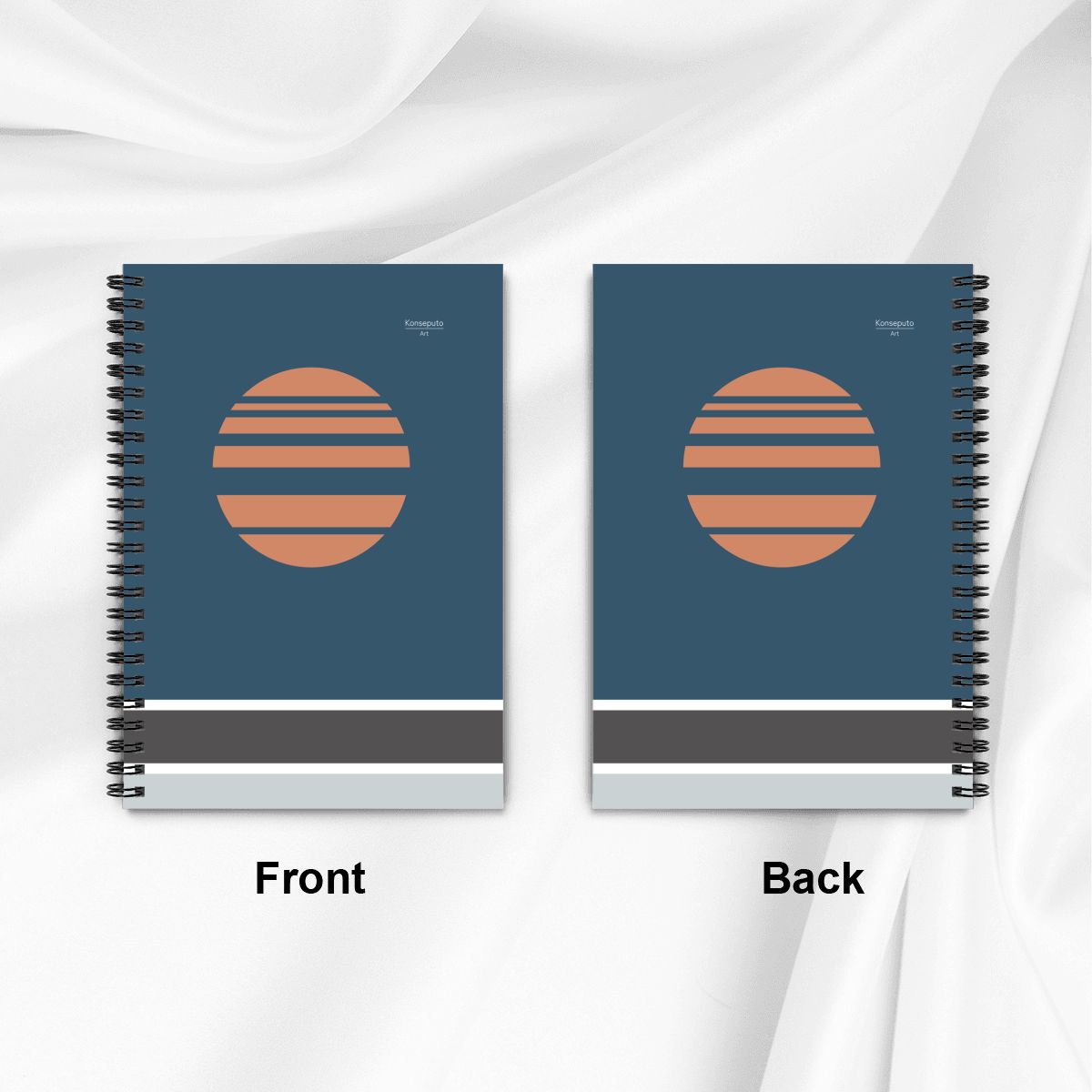 Akebono – Blue Minimalist Spiral Notebook