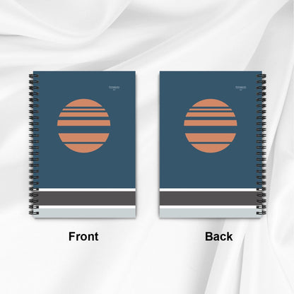Akebono – Blue Minimalist Spiral Notebook