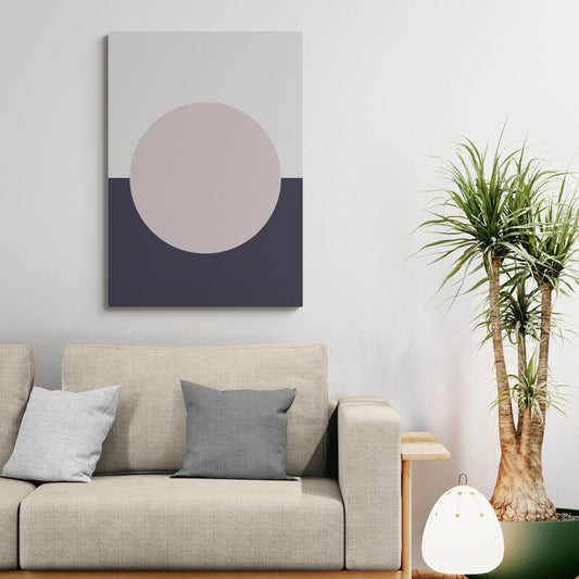 Tsuki Yoru – Minimalist Moon Canvas Wall Art | Konseputo [Frameless]