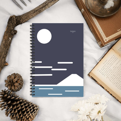 Fuji San Moonrise – Mount Fuji Spiral Notebook