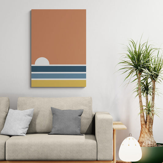 Asa no Hikari – Minimalist Morning Canvas Wall Art | Konseputo [Frameless]