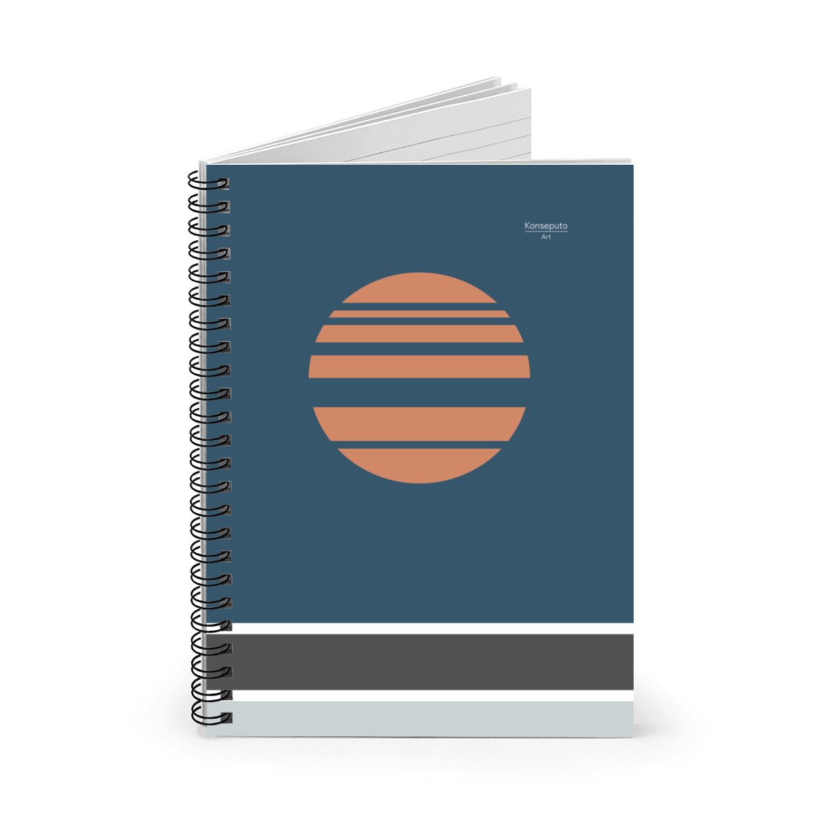 Akebono – Blue Minimalist Spiral Notebook