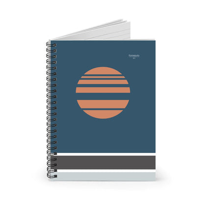 Akebono – Blue Minimalist Spiral Notebook