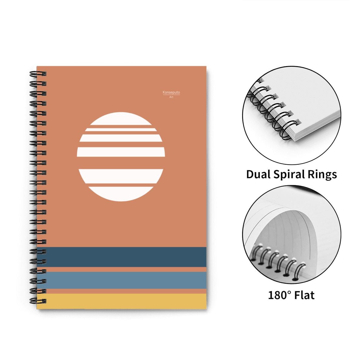 Akebono – Red Minimalist Spiral Notebook