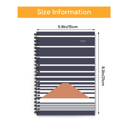 Fuji Clouds – Blue Minimalist Mount Fuji Spiral Notebook