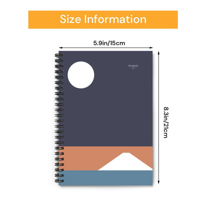 Fuji Yoru – Minimalist Mount Fuji Spiral Notebook