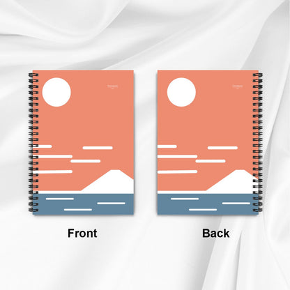 Fuji San Rise Spiral Notebook – Minimalist Japanese Design