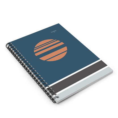 Akebono – Blue Minimalist Spiral Notebook