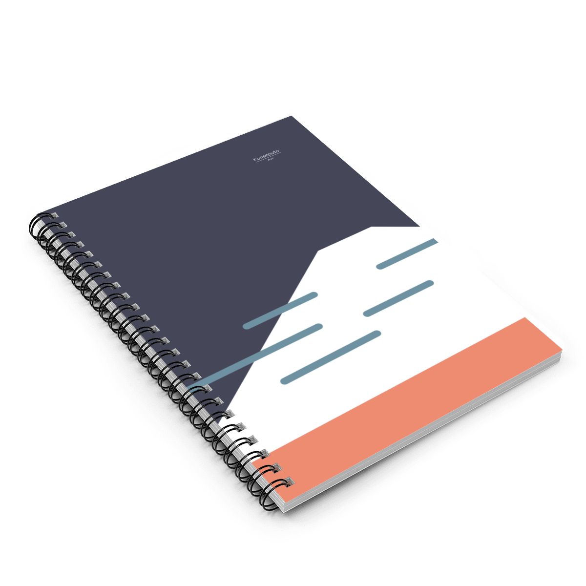 Fuji Coast Spiral Notebook – Blue Minimalist Design