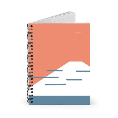 Fuji Coast Spiral Notebook – Red Minimalist Design