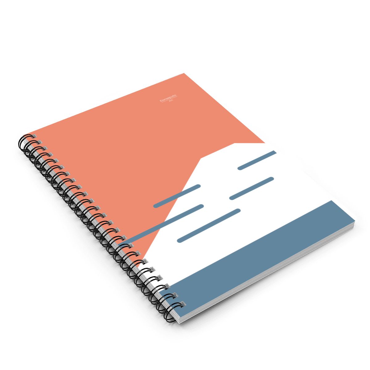 Fuji Coast Spiral Notebook – Red Minimalist Design