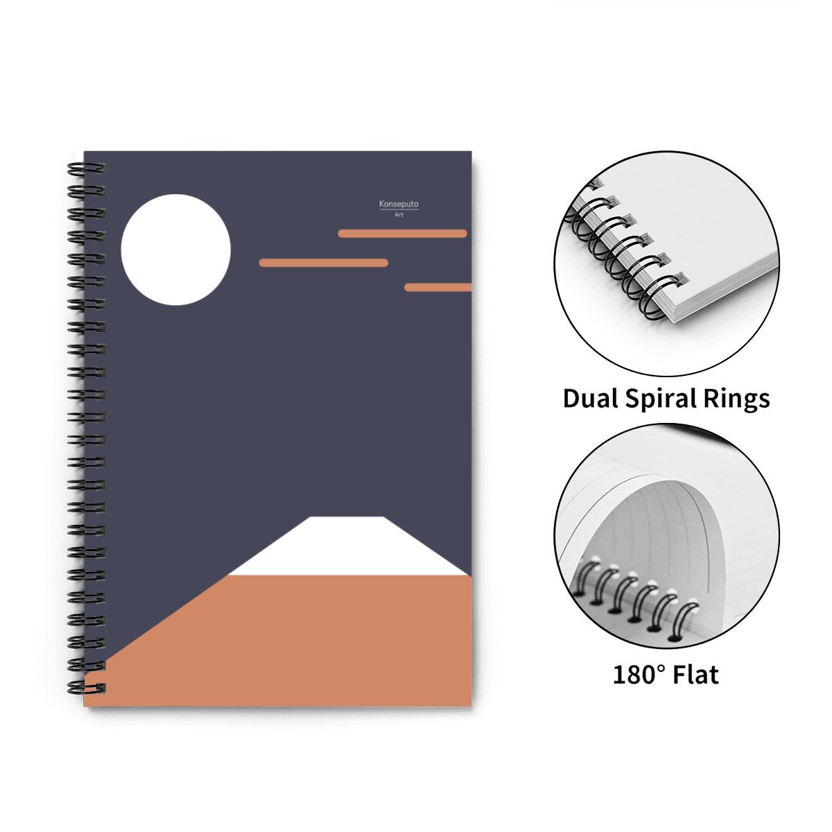 Tsuki no Fuji – Moonlit Mount Fuji Spiral Notebook