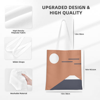 Asa no Fuji Tote Bag – Minimalist Morning & Mountain Canvas | Konseputo Art