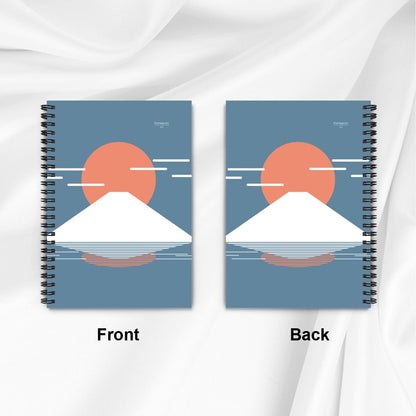 Fuji Reflections – Minimalist Mount Fuji Spiral Notebook